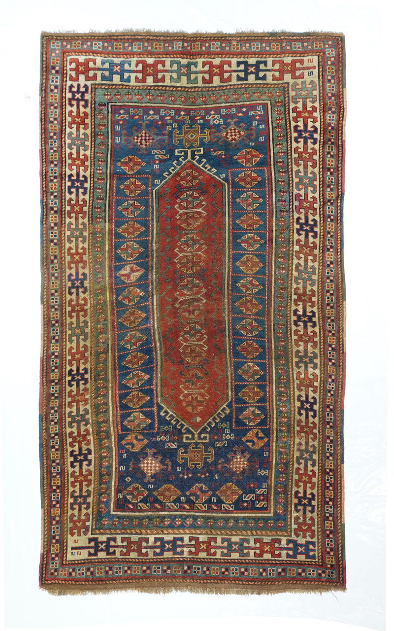 Antique Kazak Rug 4'4'' x 7'9''