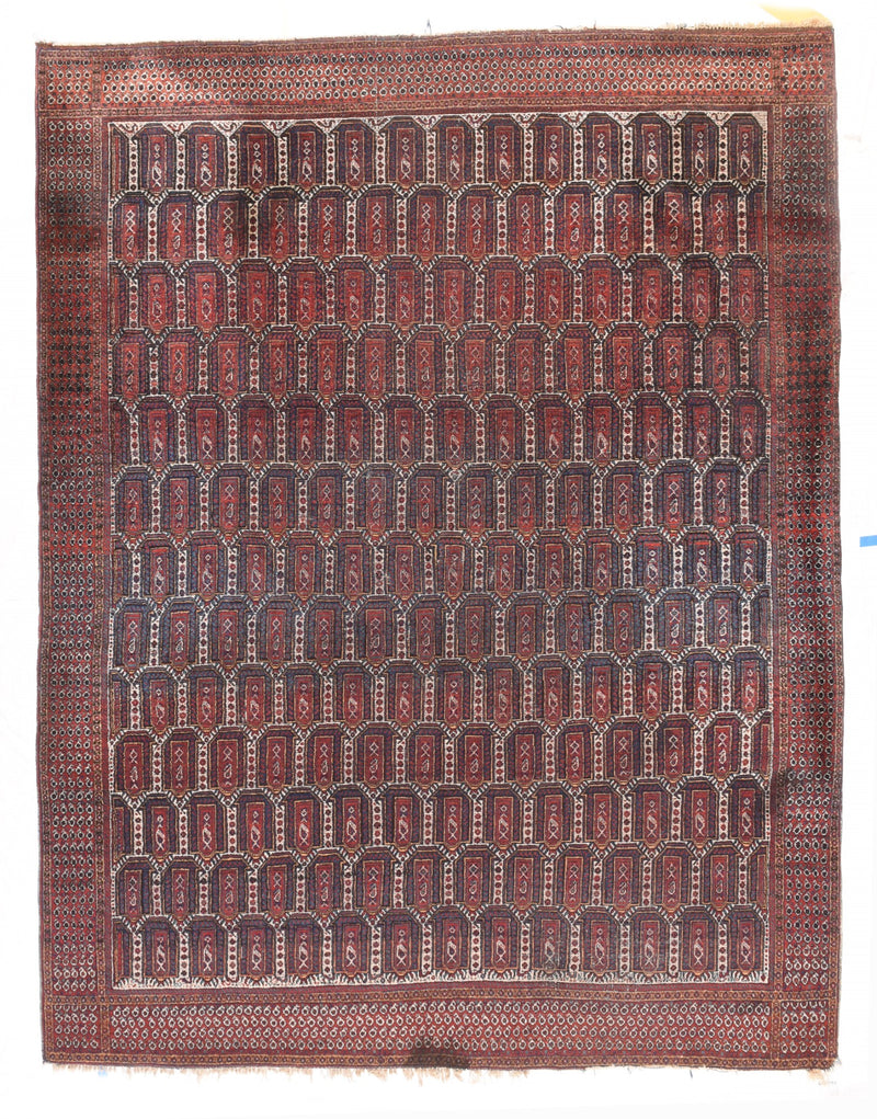 Iran Persian Afshar Wool on Cotton 6'1''x7'11''