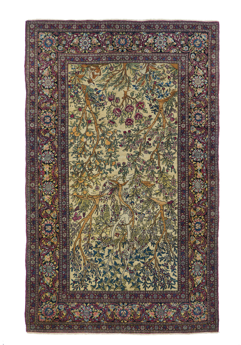 Antique Tehran Rug 4'4'' x 7'2''