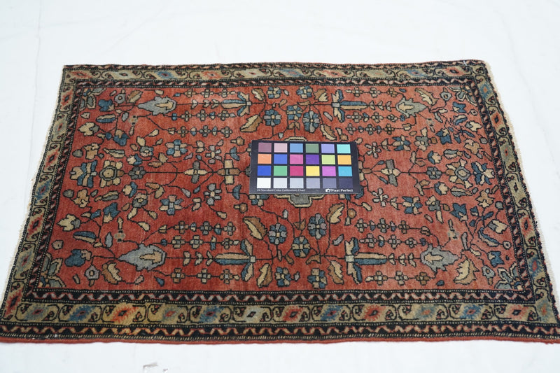 Antique Sarouk Rug 1'8'' x 2'3''