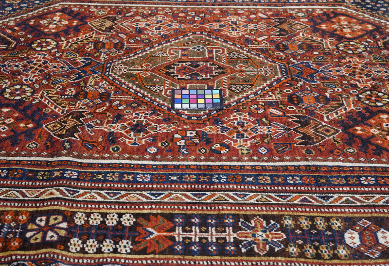 Antique Tribal Ghashgai Rug 5'5'' x 8'6''