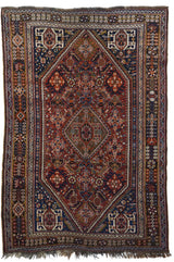 Antique Tribal Ghashgai Rug 5'5'' x 8'6''