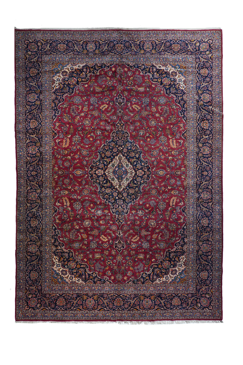 Vintage Kashan Rug 10'4'' x 14'