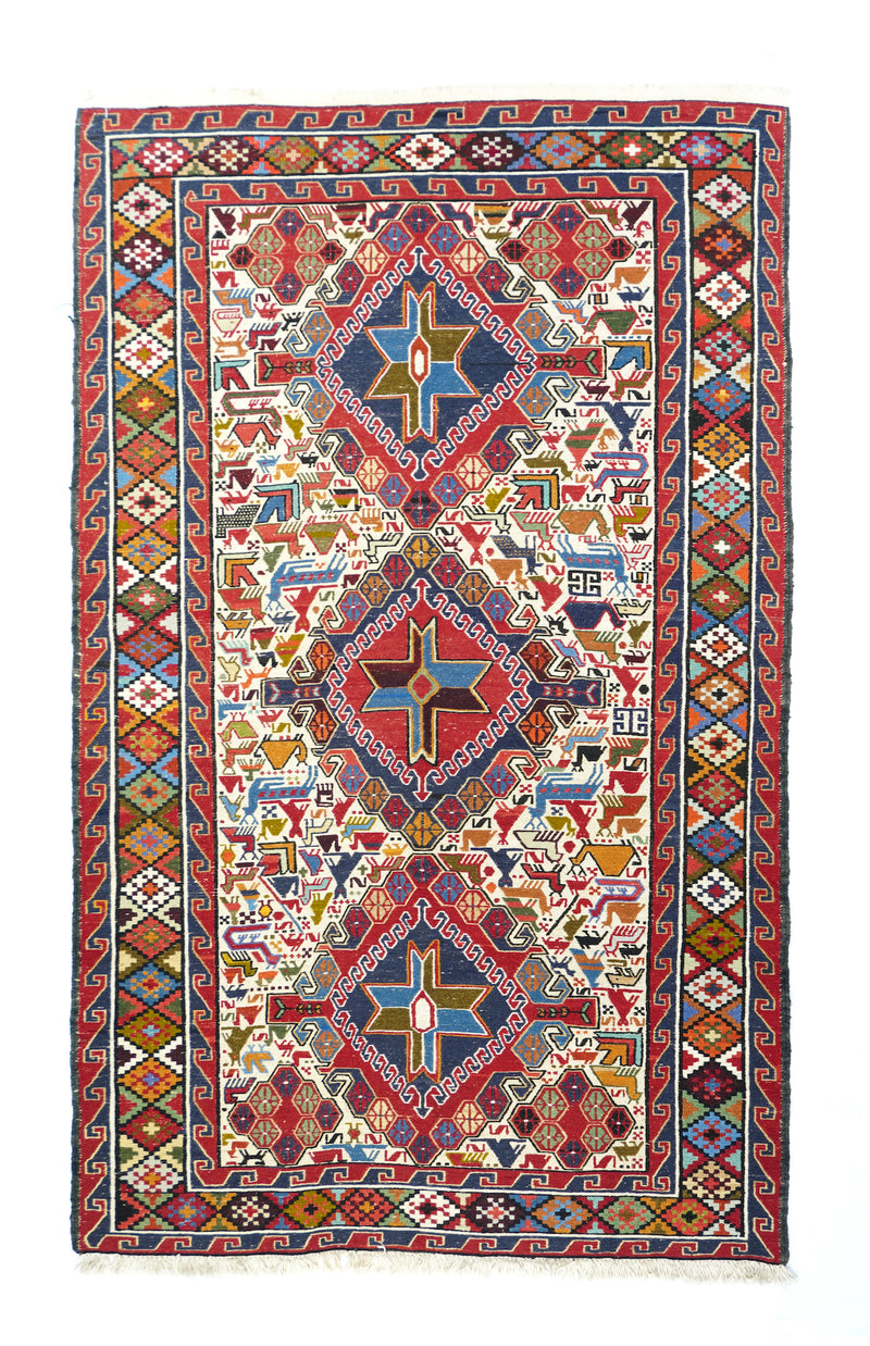 Persian Sumak Wool on Cotton 4' x 6'7''
