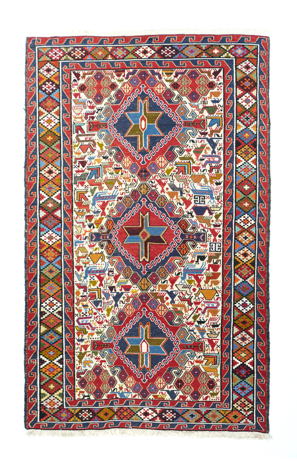Persia Sumak Wool on Cotton 4'x6'7''