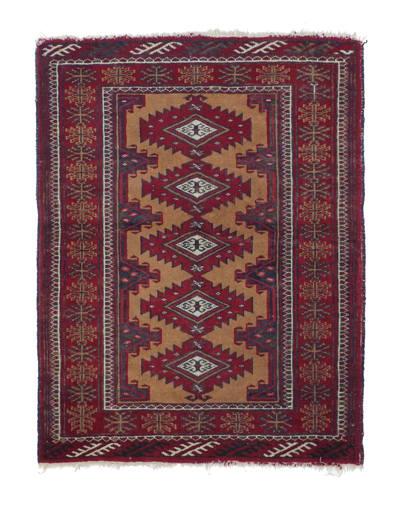 Vintage Turkeman Rug 2'10'' x 3'10''