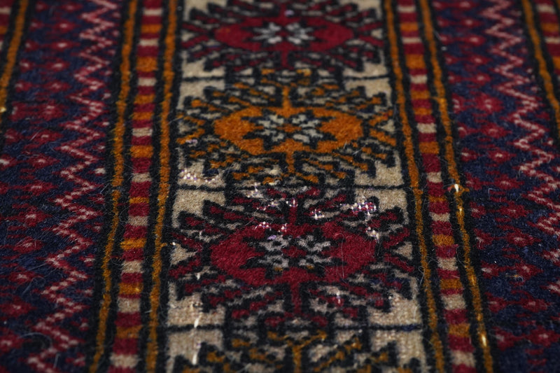 Vintage Bokhara Rug 3'1'' x 5'2''