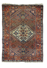 Antique Wool on Cotton Rug 6'4'' x 9'6''.