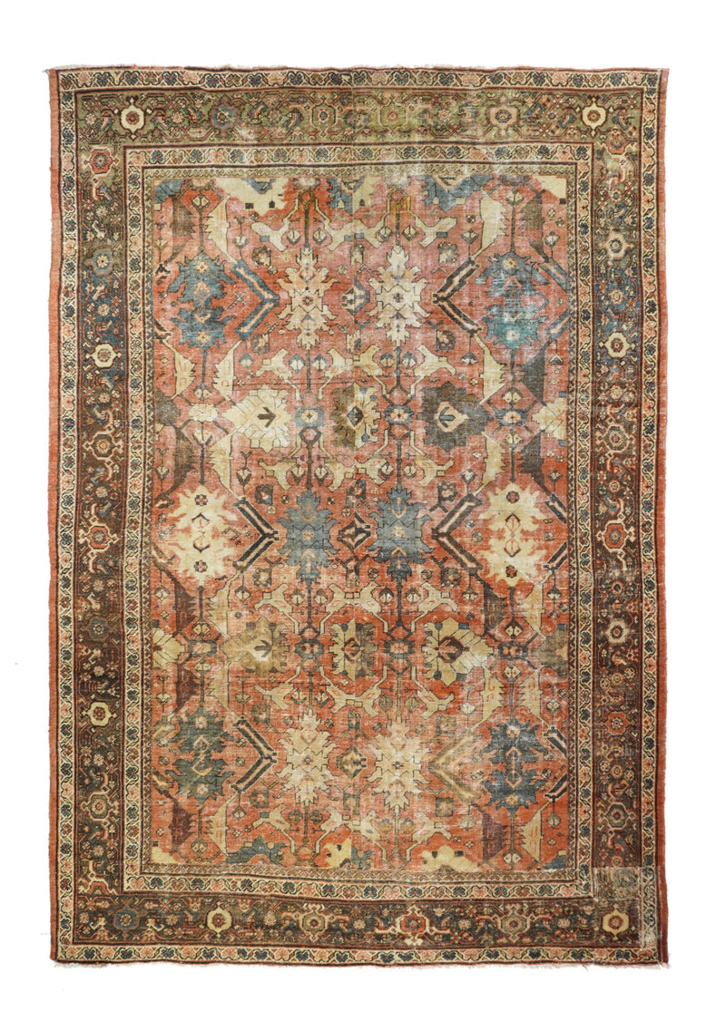 Antique Wool on Cotton Rug  7'4'' x 11'5''