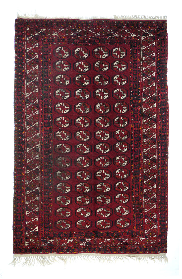 Good Condition Bokhara Afghan Rug