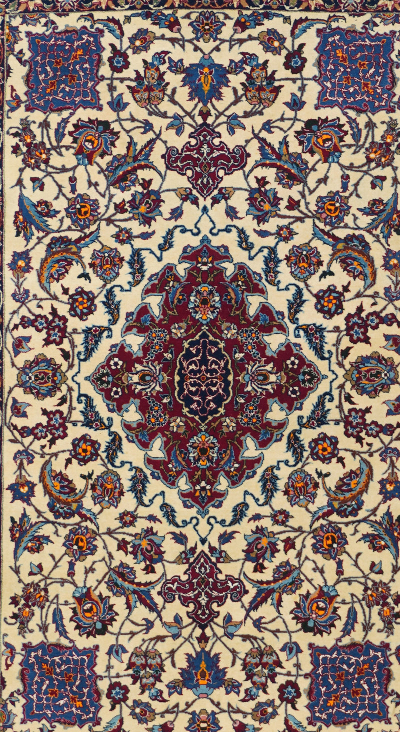 Vintage Isfahan Rug 3'4'' x 5'