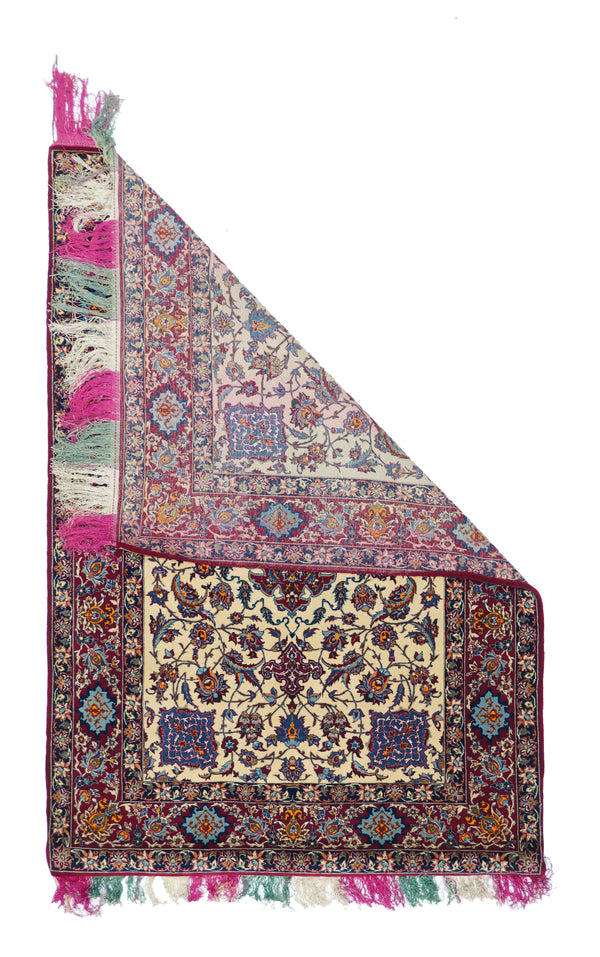 Vintage Isfahan Rug 3'4'' x 5'
