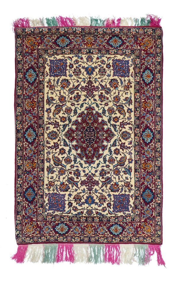 Isfahan Wool On Silk 3'4''x5'