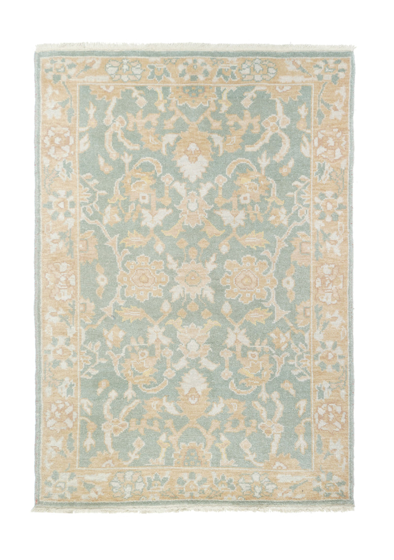 Turkish Oushak Wool on Cotton 4'1'' x 6'1''