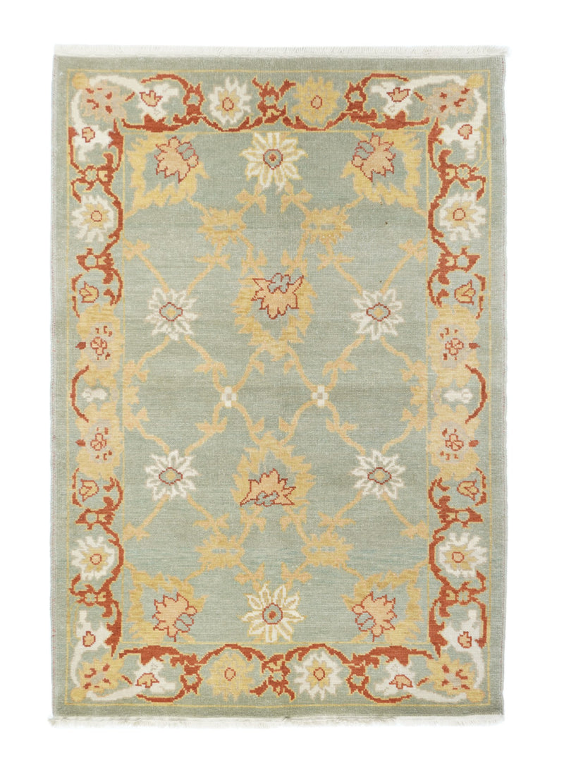 Turkish Oushak Wool on Cotton 4'1'' x 6'1''