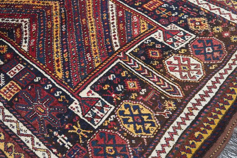 Antique Kashkai Shiraz Rug 4'8'' x 7'