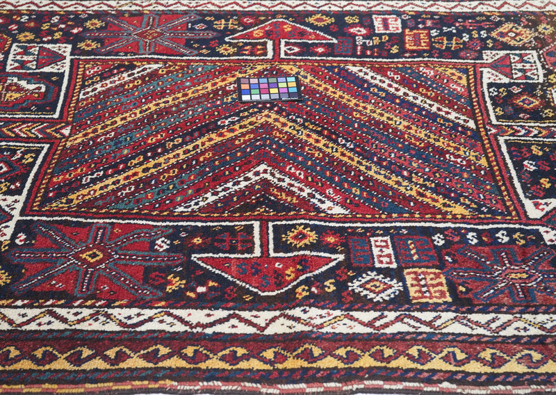 Antique Kashkai Shiraz Rug 4'8'' x 7'