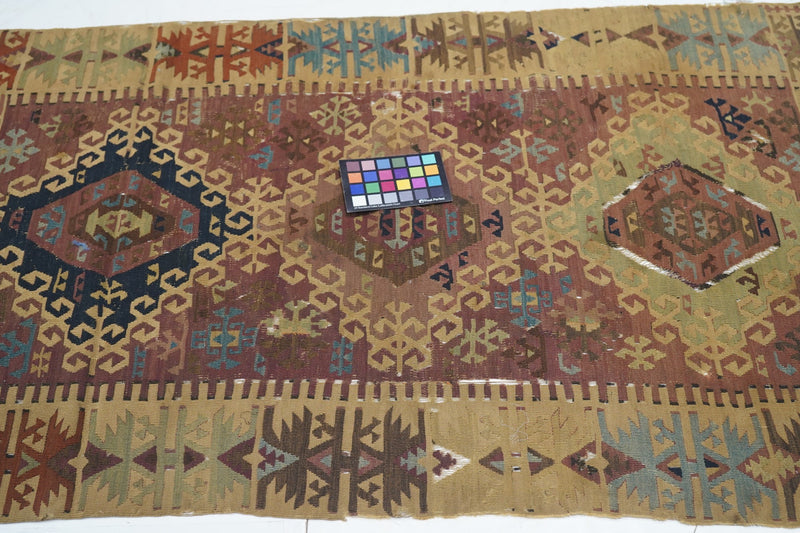 Turkish Kilim Wool on Wool 3' x 4'11''