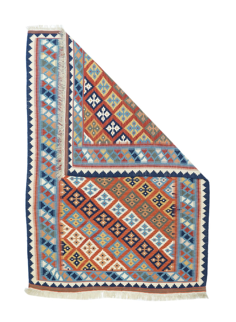 Turkish Kilim Wool on Wool 3'10'' x 5'6''