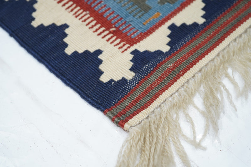 Turkish Kilim Wool on Wool 3'10'' x 5'6''