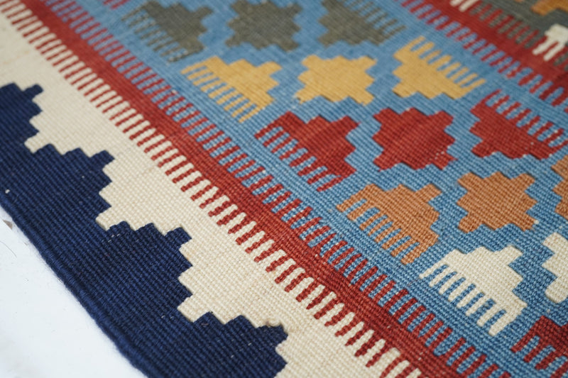 Turkish Kilim Wool on Wool 3'10'' x 5'6''