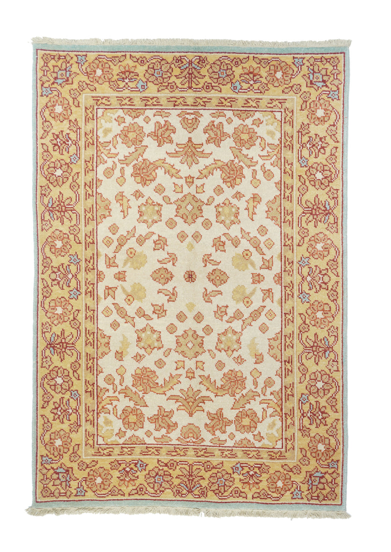 Turkish Oushak Wool on Cotton 4'1'' x 6'1''