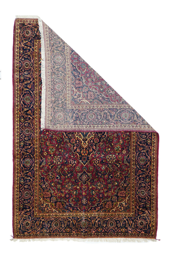 Vintage Kashan Rug 4'4'' x 6'7''