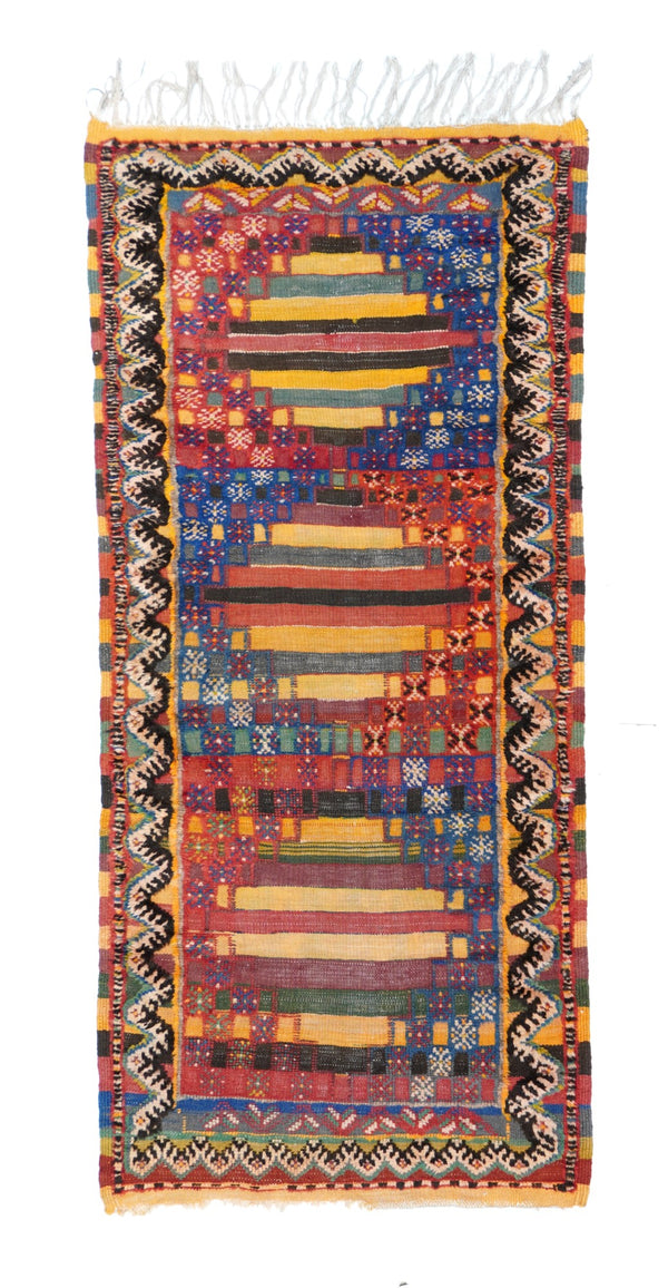 Moroccan Wool on Cotton 2'4''x5'5''