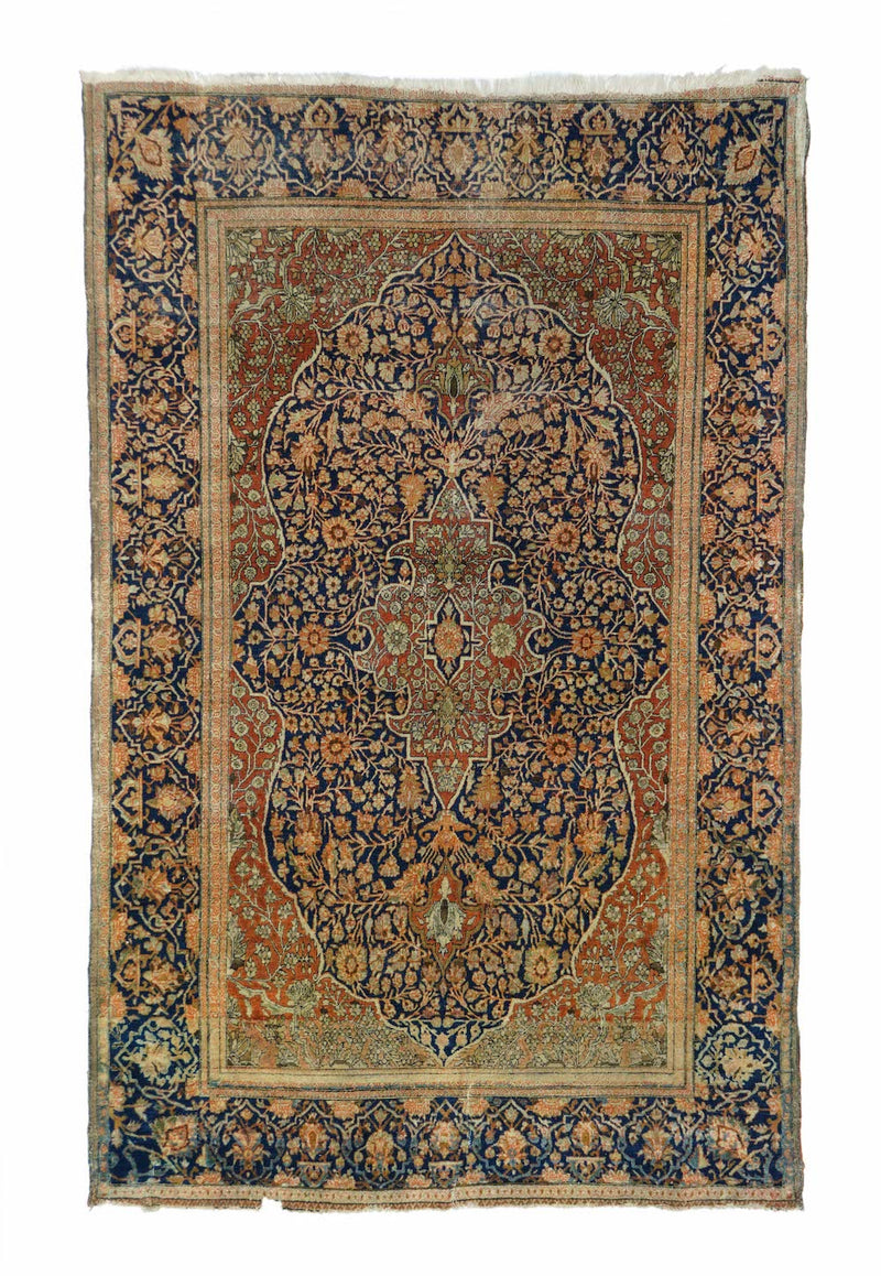 Antique Kashan Rug 4'3'' x 6'9''