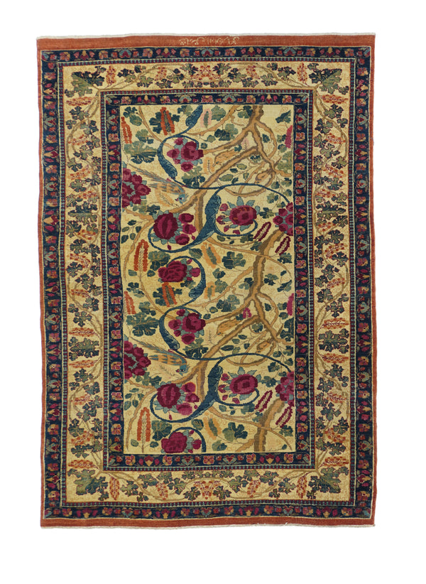 Persia Kerman Wool on Cotton 4'x5'9''