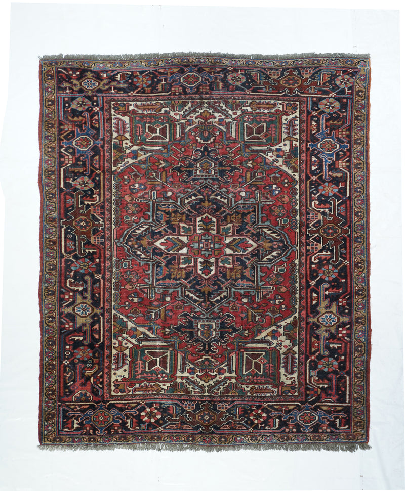 Vintage Heriz Rug 6'3'' x 7'7''