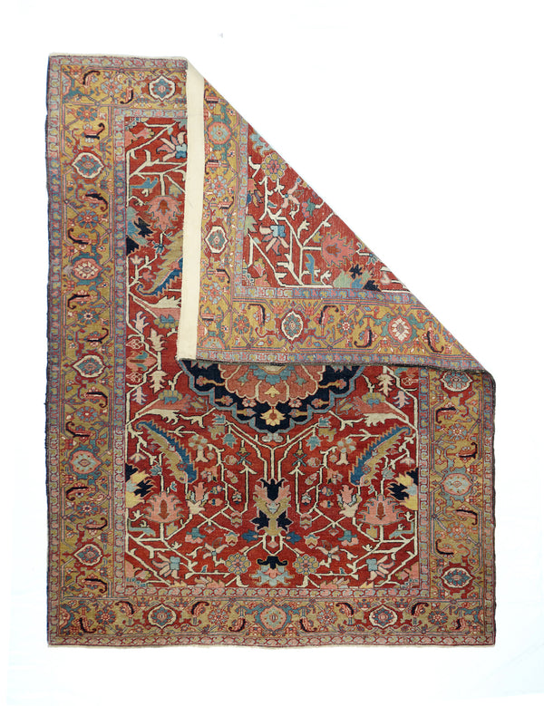 Antique Heriz Rug 5'2'' x 6'10''