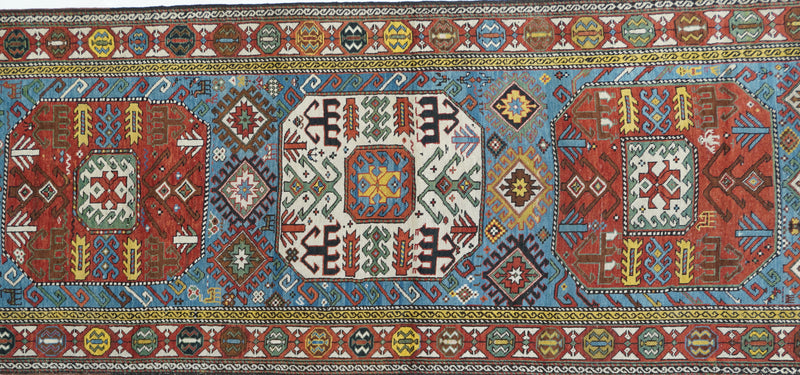 Antique Kazak Rug 3'6'' x 9'10''