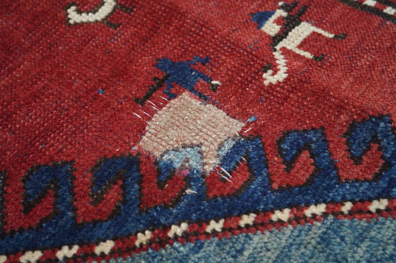 Antique Kazak Rug 4'4'' x 9'3''