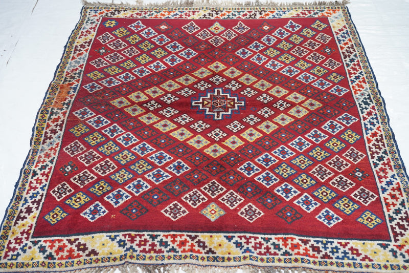 Vintage Qashqai Rug 4'6'' x 5'3''