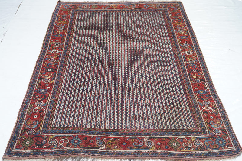 Antique Afshar Rug 4' x 6'3''