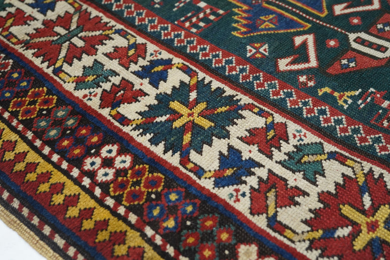 Antique Kazak Rug 3'3'' x 6'4''