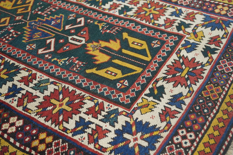 Antique Kazak Rug 3'3'' x 6'4''