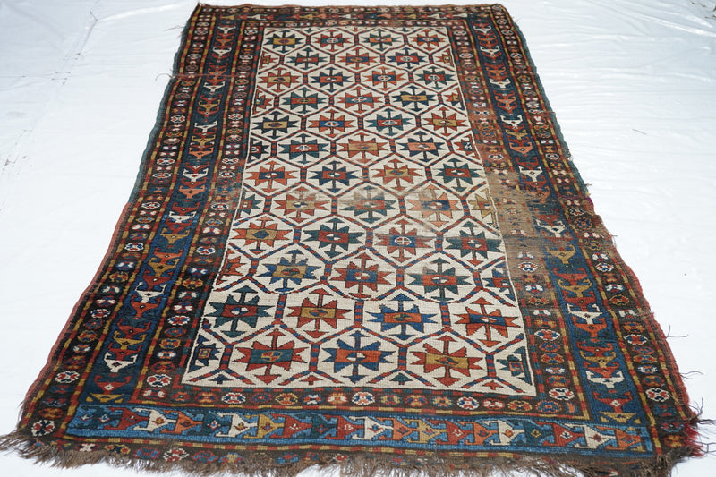 Antique Kazak Rug 4' x 8'1''