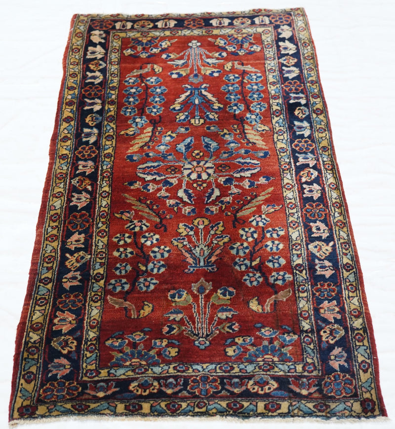 Antique Mohajeran Sarouk Rug 2' x 4'