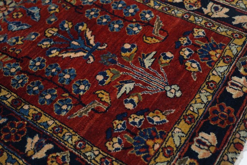 Antique Mohajeran Sarouk Rug 2' x 4'