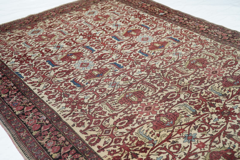 Antique Farahan Sarouk Rug 4'6'' x 6'8''