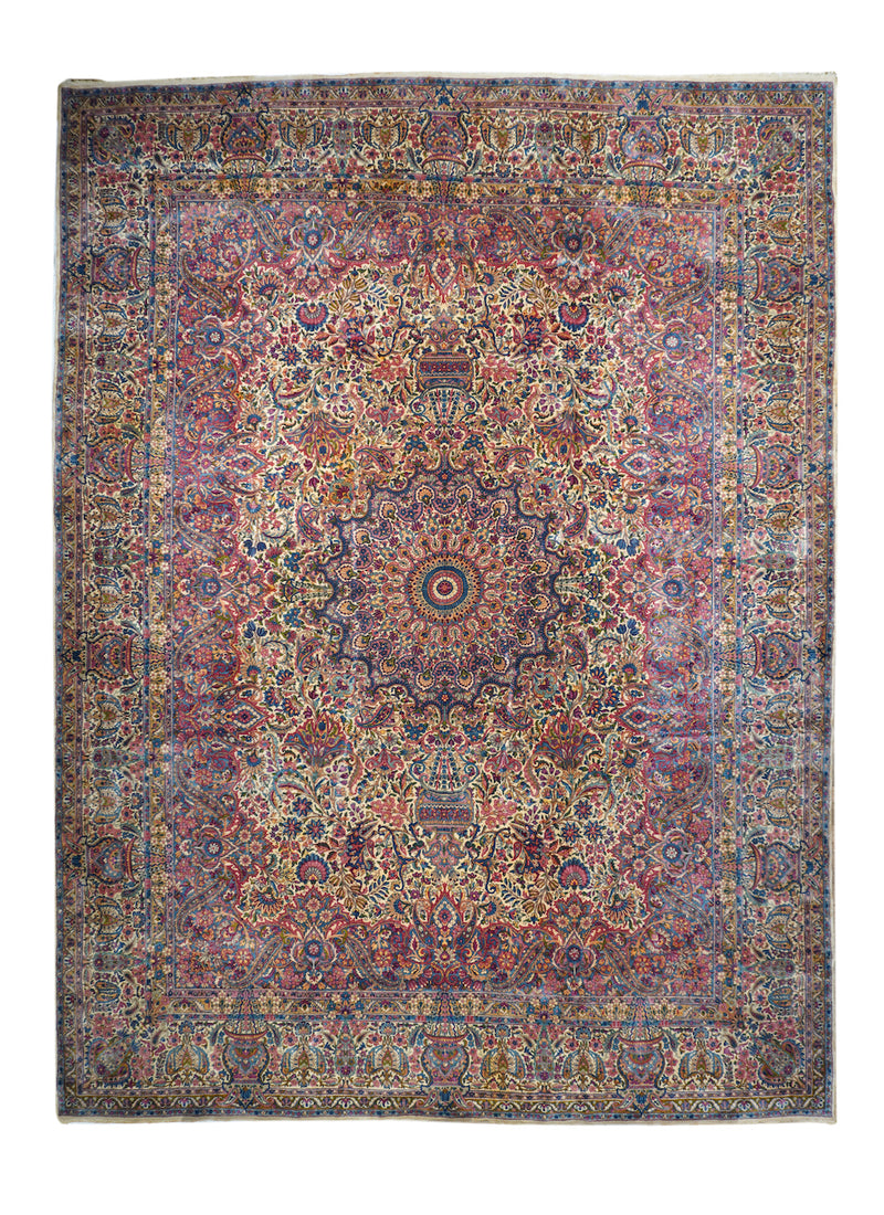 Antique Lavar Kerman Rug 11'7'' x 15'6''