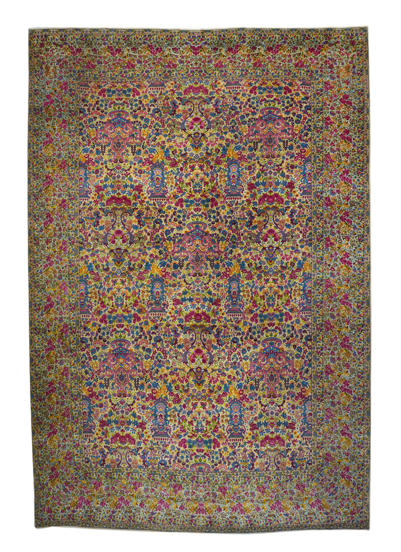 Antique Lavar Kerman Rug 9'7'' x 14'1''