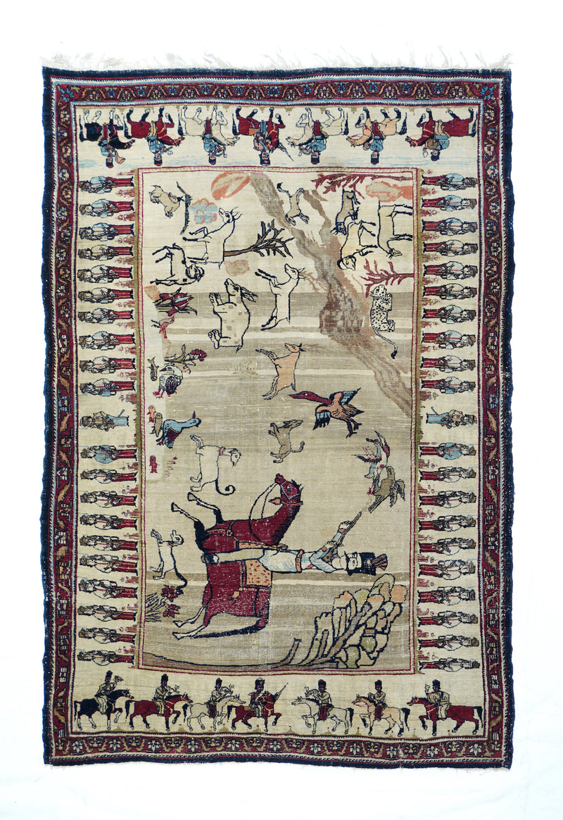 Persia Lavar Kerman Wool on Cotton 3'8''x5'10''