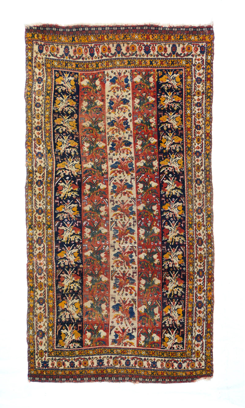 Persia Qashqai Wool on wool 3'7''x7'1''