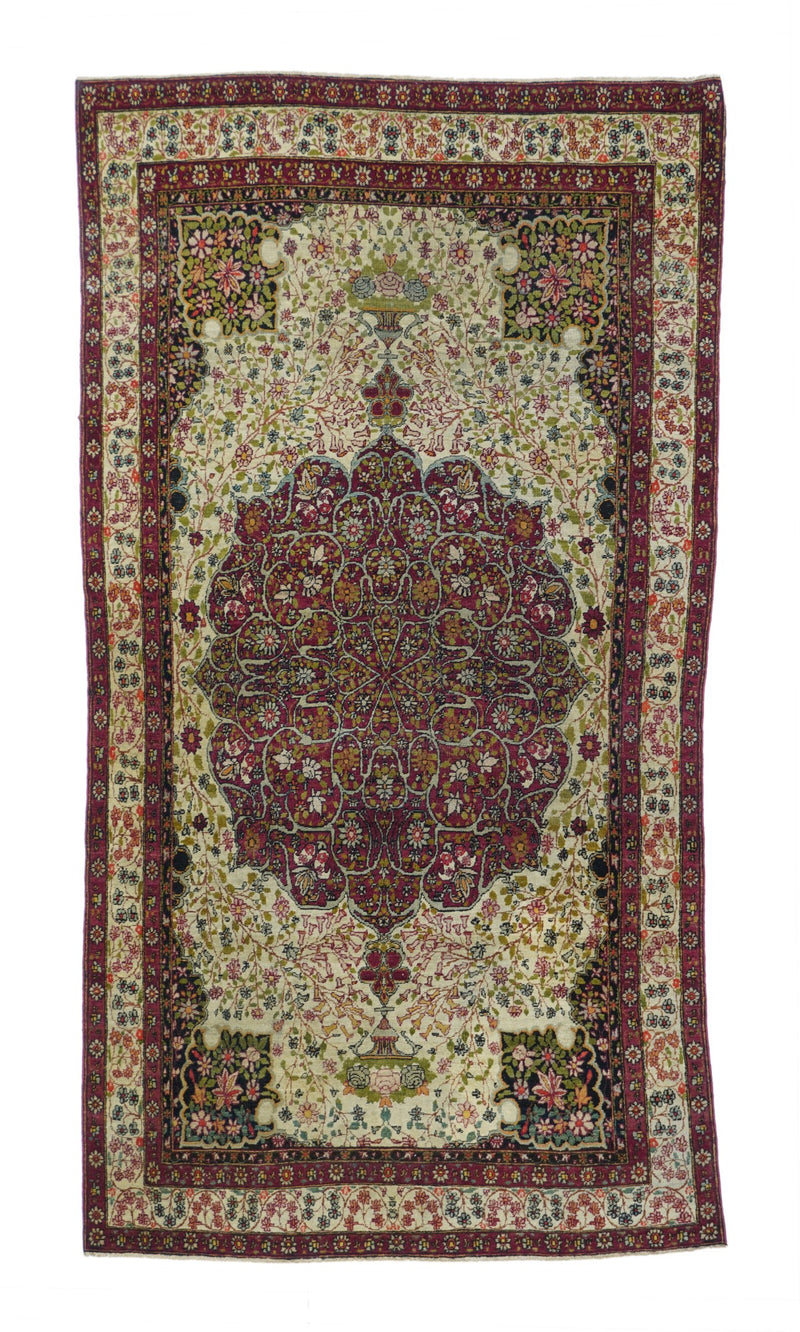 Antique Lavar Kerman Rug 3'8'' x 6'9''