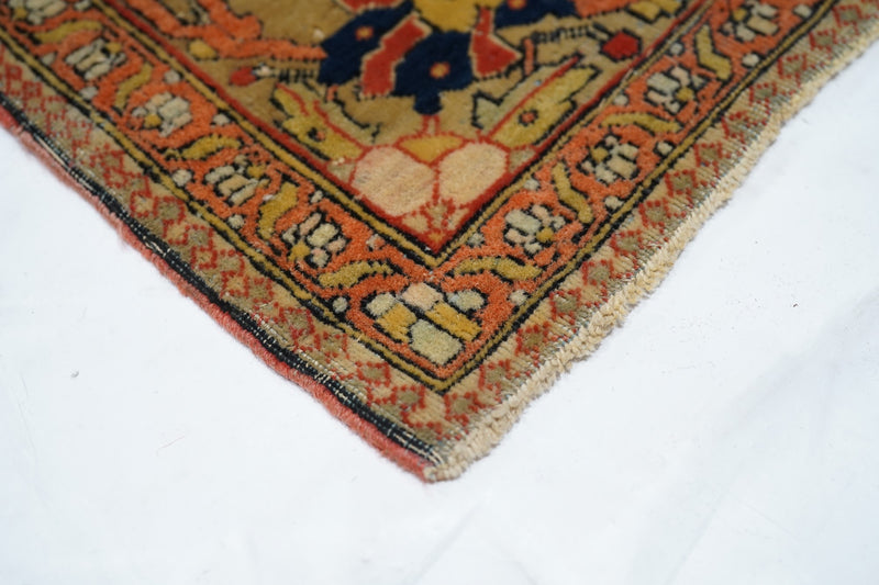 Antique Mohtasham Kashan Rug 4'4'' x 6'7''