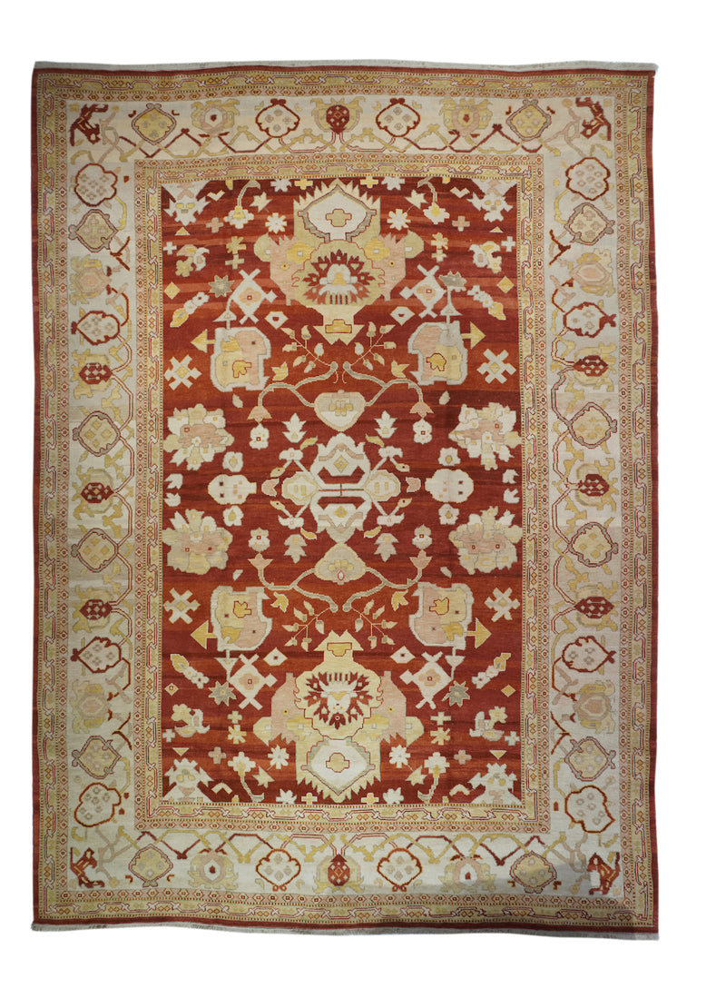 Turkish Oushak Wool on Cotton 10' x 14'