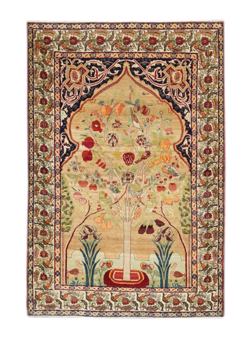 Antique Lavar Kerman Rug 4'3'' x 6'6''